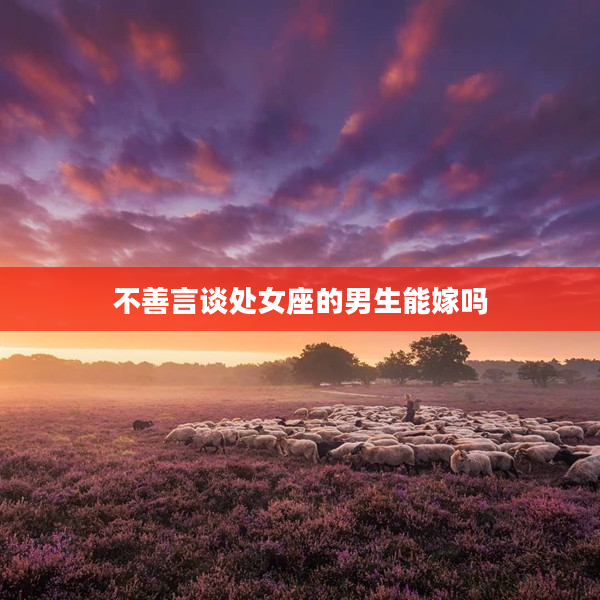 不善言談處女座的男生能嫁嗎