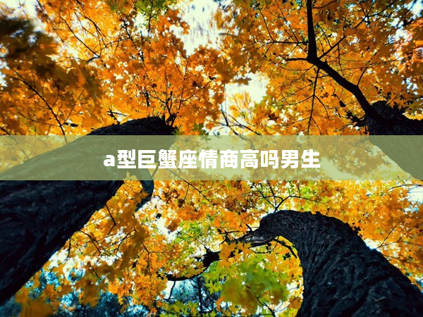 a型巨蟹座情商高嗎男生