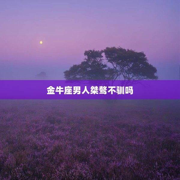 金牛座男人桀驁不馴嗎