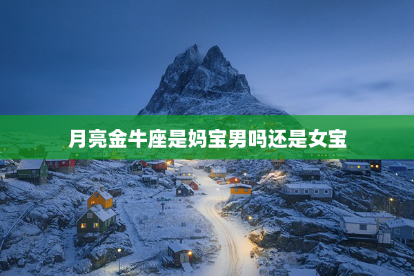 月亮金牛座是媽寶男嗎還是女寶