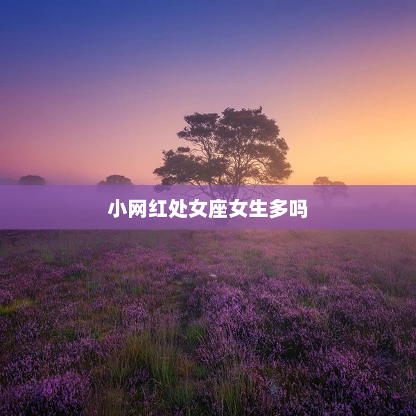 小網紅處女座女生多嗎