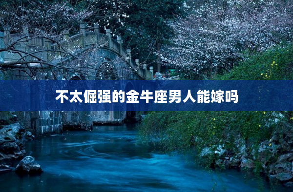 不太倔強的金牛座男人能嫁嗎
